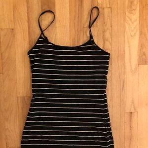 B&W Fitted Long Tank/Dress